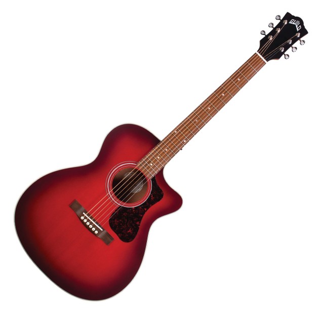 GUITARRA ELECTROACUSTICA GUILD OM-240 CE OXBLOOD BURTS