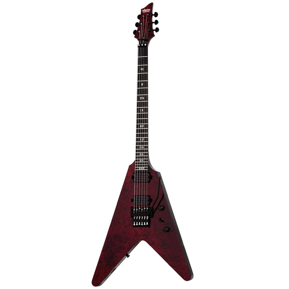 GUITARRA ELECTRICA SCHECTER V-1 FR APOCALIPSE RED REING SKU:3054
