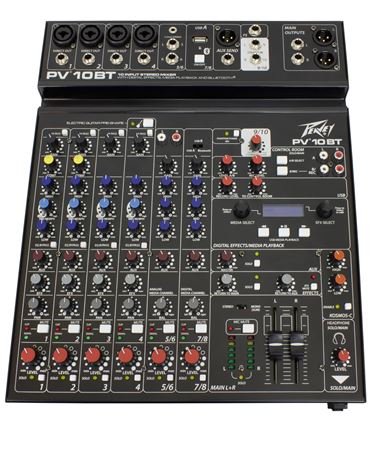 MIXER PEAVEY DE 10 CANALES BLUETOOH REF PV10BT