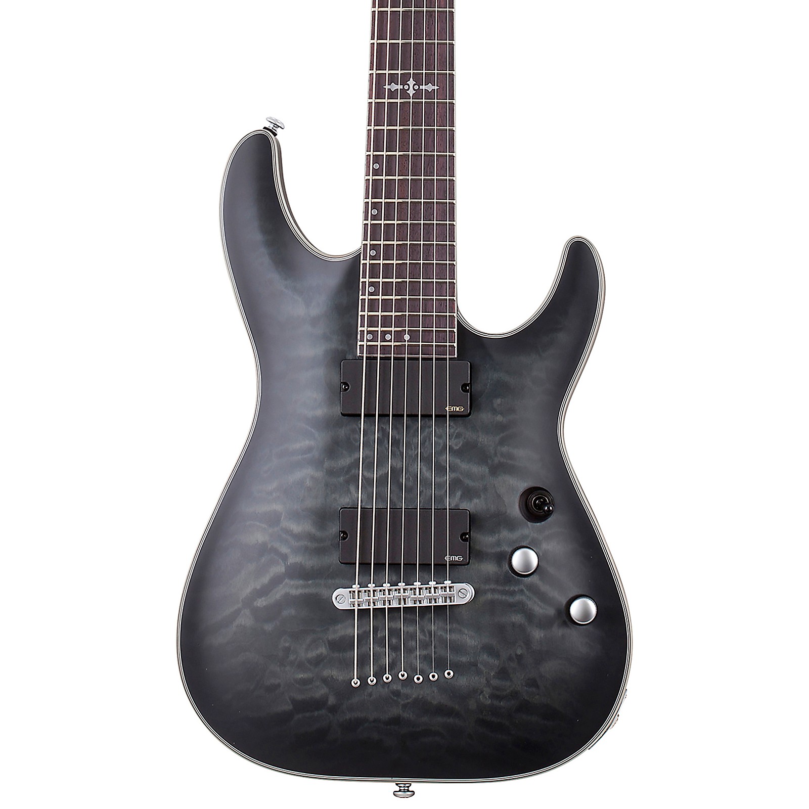 GUITARRA ELECTRICA SCHECTER C-7 PLATINUM SEE THRU BLACK SATIN SKU:718