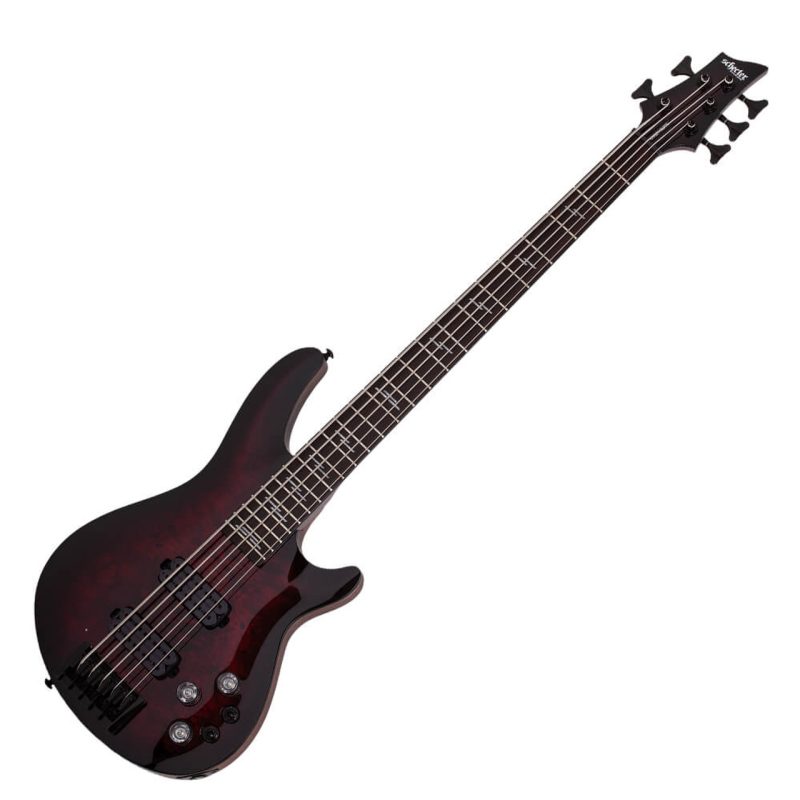 BAJO SCHECTER OMEN ELITE 5 EN BLACK CHERRY BURST
