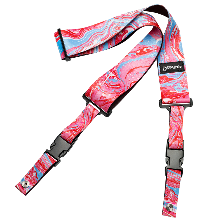 CORREA DIMARZIO STEVE VAI CLIPLOCK BLUE CHERRY UNIVERSE GUITAR STRAP  DD2244