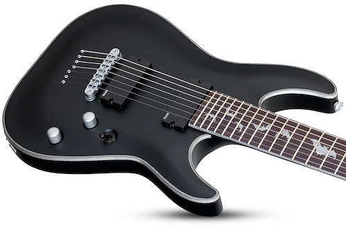 GUITARRA ELECTRICA SCHECTER DAMIEN PLATINUM 7 SATIN BLACK SKU:1185 - Image 2