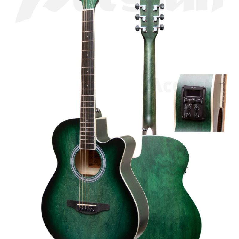 Guitarra Electroacustica Persian Ref: AF-H00LC-BL Verde Esmeralda