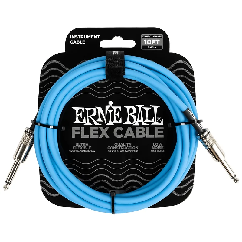 Cable Ernie ball Flex 1/4 -1/4 3mts Blue