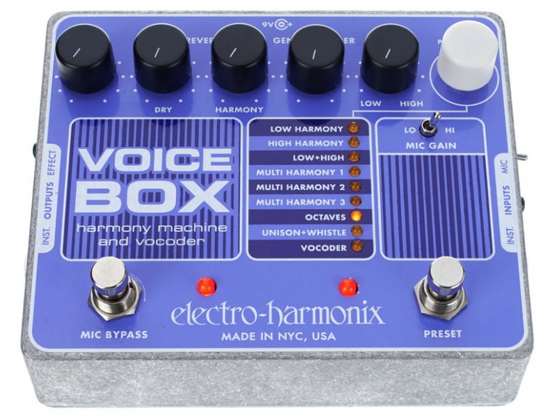 PEDAL ELECTRO HARMONIX VOICE VOX ARMONIZADOR DE VOZ