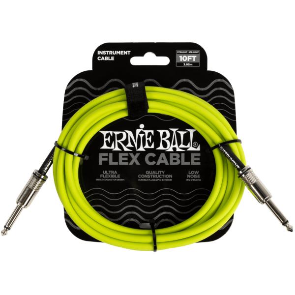 Cable Ernie ball Flex 1/4 -1/4 3mts Green