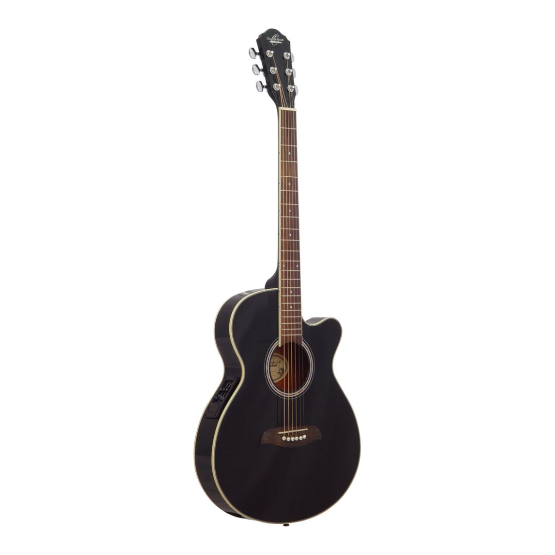 Guitarra Electroacustica Cuerpo Delgado Black Oscar Schmidt By Washburn OG8CEB-A-U