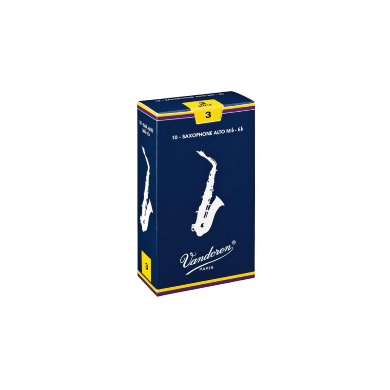 Caja x10 Cañas Vandoren Saxofón Alto 3