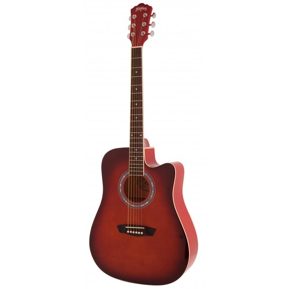 Guitarra Electroacustica Washburn Roja WA90CERDB-W-U