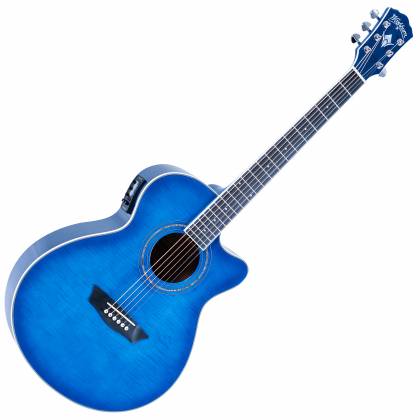 Guitarra Electroacustica Washburn Azul EA15TBL