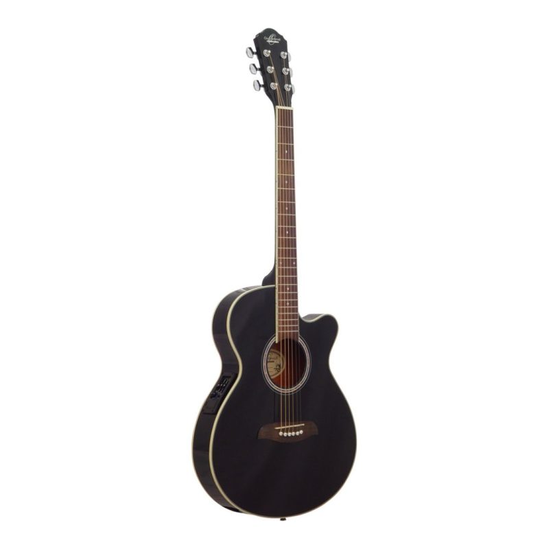 Guitarra Electroacustica Cuerpo Delgado Black Oscar Schmidt By Washburn OG8CEB-A-U