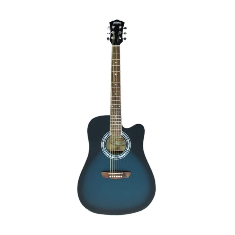 Guitarra Electroacústica Folk Blue Washburn WA90CEBLB-W-U