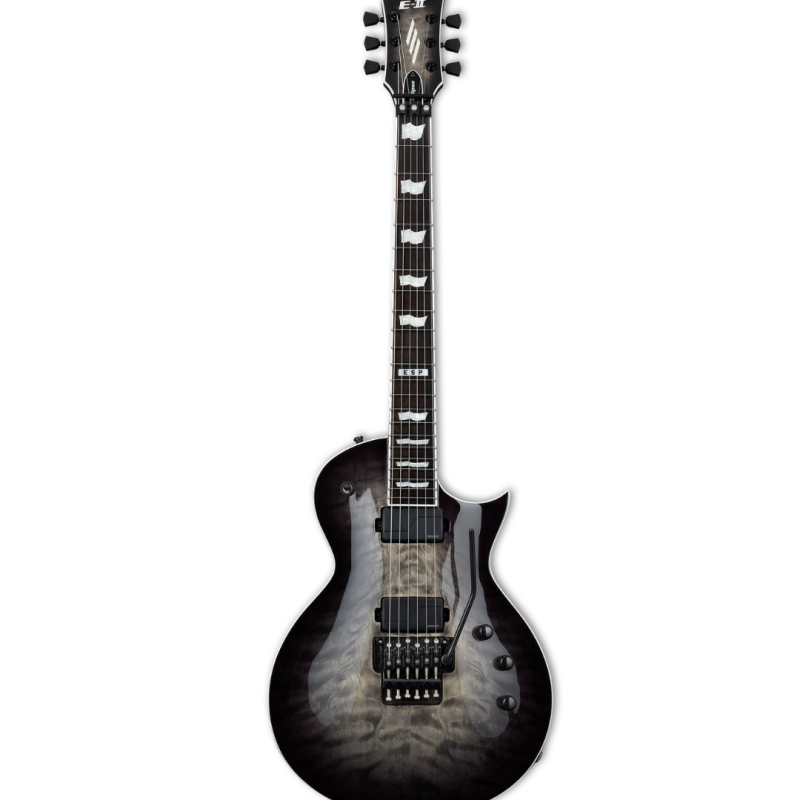 Guitarra Eléctrica ESP EII Eclipse- FR QM Charcoal Burst W/C